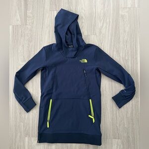 The North Face Boys large 14-16 Navy Blue Tekno Pullover Hoodie Fleece Jacket